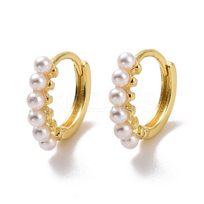 Plastic Pearl Beaded Hoop Earrings EJEW-A072-13LG-1