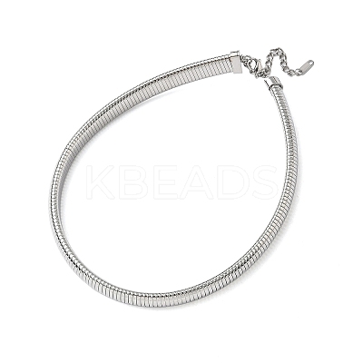 12MM 304 Stainless Steel Flat Snake Chain Necklaces for Women NJEW-U049-01P-1