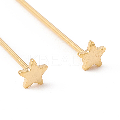 Brass Star Head Pins X-FIND-B009-02G-1