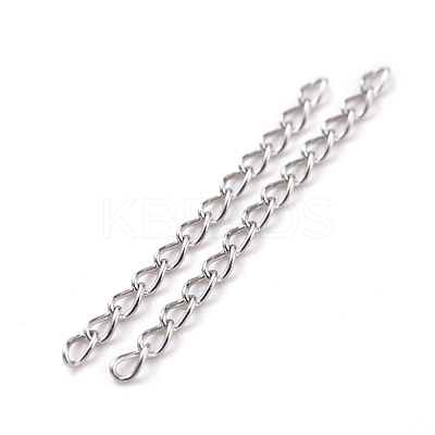 304 Stainless Steel Curb Chains Extender STAS-WH0032-02A-P-1