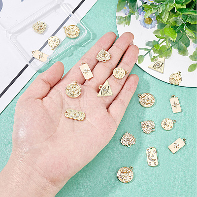 24Pcs 6 Styles Alloy Pendants FIND-SC0003-82-1