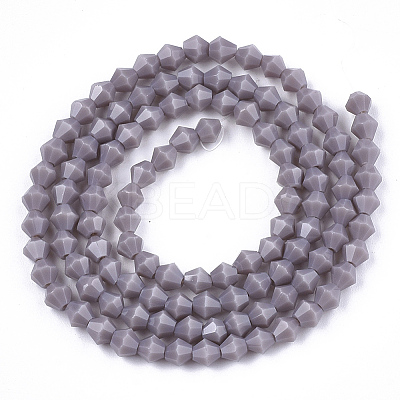 Opaque Solid Color Glass Beads Strands LS-GLAA-Q080-4mm-B01-1