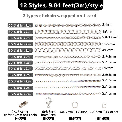 DIY Chain Jewelry Set Making Kit DIY-BC0012-29-1