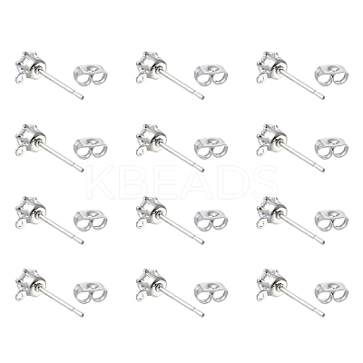 16Pcs Brass Stud Earring Findings KK-FS0001-56P-1