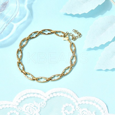 304 Stainless Steel Hollow Cross-Linked Chain Bracelets for Men BJEW-JB12295-02-1