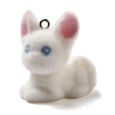 Flocky Resin Pendants LS-RESI-E059-08B-1