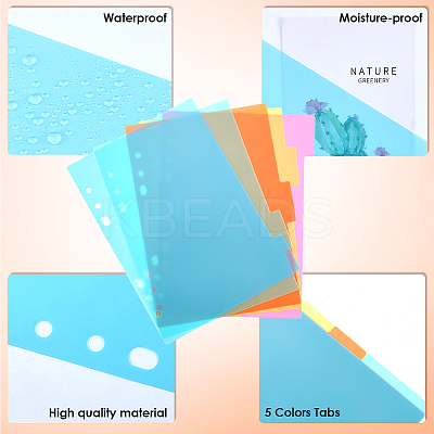Paper Discbound Notebook Index Divider Sheets AJEW-WH20011-03A-1
