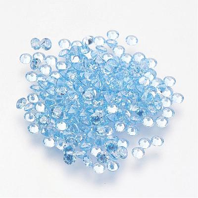 Aquamarine Cubic Zirconia Cabochons ZIRC-G081-3mm-1