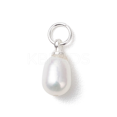 Natural Cultured Freshwater Pearl Rice Charms PALLOY-JF04821-1