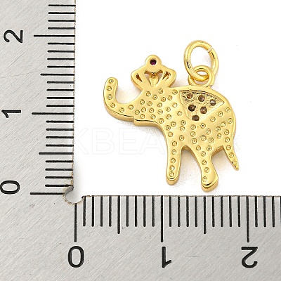 Brass Micro Pave Clear Cubic Zirconia Pendants KK-R159-18G-03-1