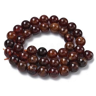 Natural Africa Orange Garnet Beads Strands G-K365-F01-8mm-1