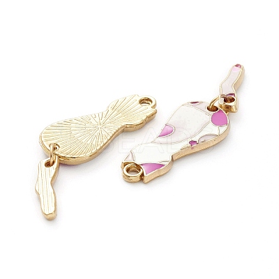 Cat Shape Alloy Enamel Pendants & Dangle Earring Making Kits ENAM-M044-21LG-C-1