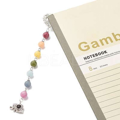 Tibetan Style Alloy Bookmarks AJEW-JK00182-04-1
