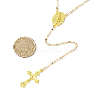 Alloy Cross Pendant Necklaces for Women NJEW-JN04799-1