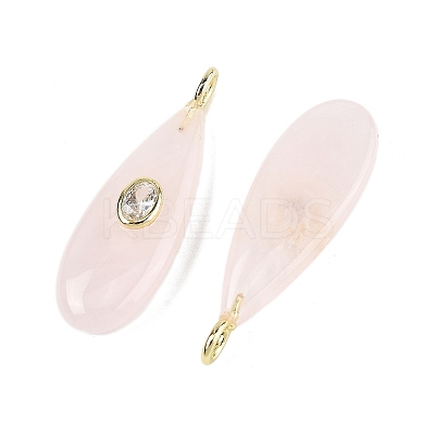 Natural Rose Quartz Pendants G-D357-03E-1