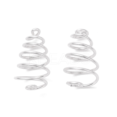 Christmas Tree Brass Wire Pendants KK-JF00002-02-1