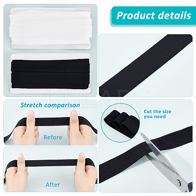 2Cards 2 Colors Flat Elastic Polyester Cord/Band OCOR-PH0001-59-1