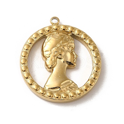 304 Stainless Steel Pendants STAS-L022-315G-1