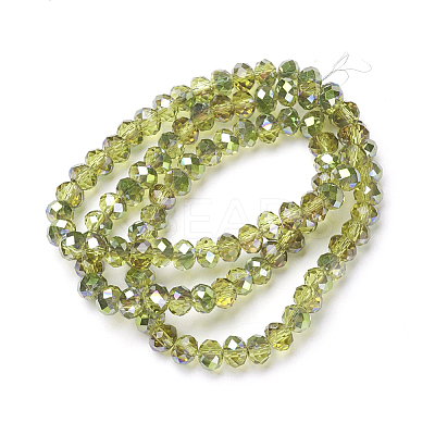 Electroplate Transparent Glass Beads Strands EGLA-A034-T2mm-S17-1