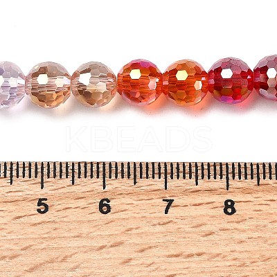 Electroplate Glass Beads Strands EGLA-D300-06-8mm-02-1