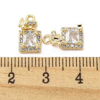 Brass Micro Pave Cubic Zirconia Pendants KK-H460-11G-1