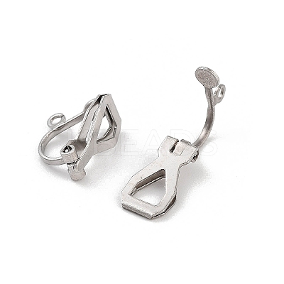 Stainless Steel Clip-on Earring Findings STAS-XCP0001-85-1