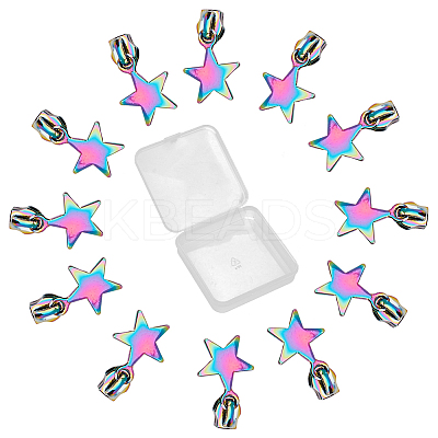 12Pcs #5 Alloy Zipper Sliders FIND-GF0006-29B-1