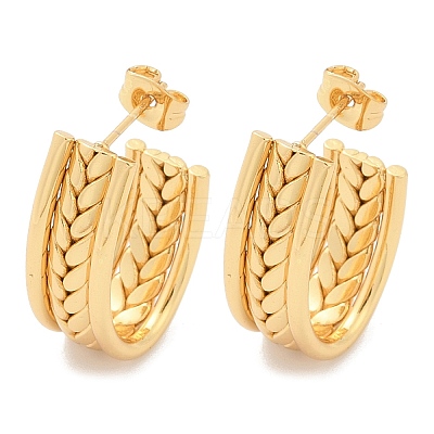 201 Stainless Steel Stud Earrings EJEW-Q026-21G-B-1