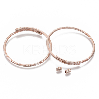 Alloy Cuff Bangles Making PALLOY-N158-035RG-1