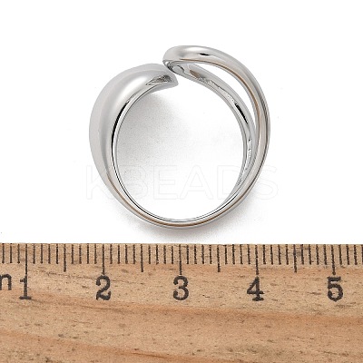 304 Stainless Steel Cuff Rings for Women RJEW-A063-01A-P-1