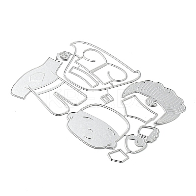 Human Carbon Steel Cutting Dies Stencils DIY-P076-03-1