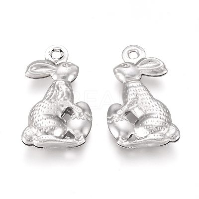 Tarnish Resistant Easter 304 Stainless Steel Pendants X-STAS-I138-02P-1