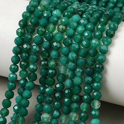 Natural Green Onyx Agate(Dyed & Heated) Beads Strands X-G-D347-A04-4mm-1