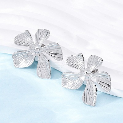304 Stainless Steel Stud Earrings for Women LS-EJEW-K306-20P-1