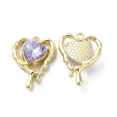 Glass Melting Heart Pendant PALLOY-K001-077G-03-1