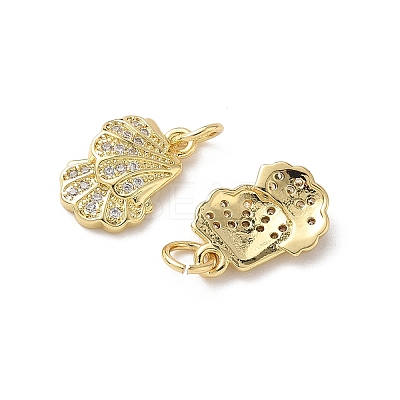 Brass Micro Pave Cubic Zirconia Pendants KK-D502-26I-G-1