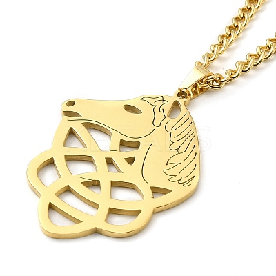 304 Stainless Steel Pendant Necklaces LS-NJEW-D063-04G-1