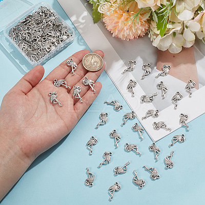 120Pcs Tibetan Style Alloy Pendants TIBEP-GO0001-05-1