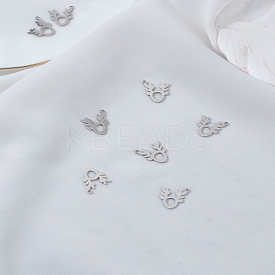 8Pcs 201 Stainless Steel Charms STAS-LP0002-49-1