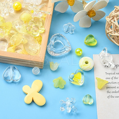 Opaque & Transparent Acrylic Beads MACR-YW0002-01H-1
