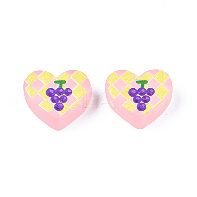 Autumn Theme Transparent Printed Acrylic Beads MACR-S373-124-H09-1
