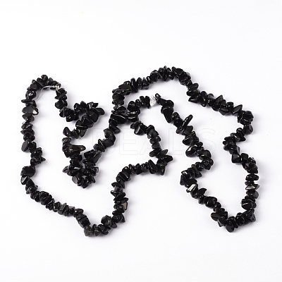 Natural Obsidian Beads Strands X-F005-1