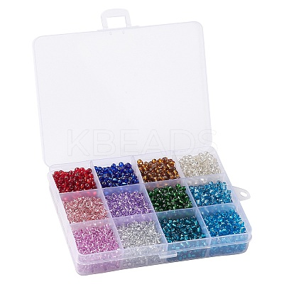 3456Pcs 12 Colors Transparent Glass Seed Beads GLAA-CJ0002-35-1
