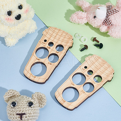 Wooden Safety Eyes Auxiliary Tool AJEW-WH0270-376-1
