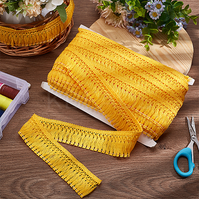 15 Yards Cotton Lace Fringe Tassel Trimmings DIY-WH0530-46B-1