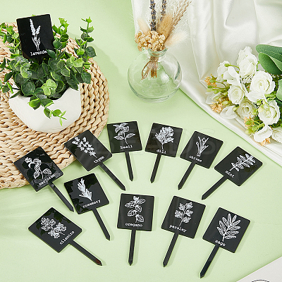 24Pcs Acrylic Plant Label DIY-SP0006-50-1
