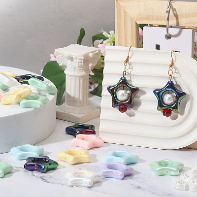 35Pcs 7 Colors Acrylic Bead Frame SACR-CA0001-21-1