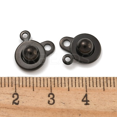 Ion Plating(IP) 201 Stainless Steel Snap Clasps STAS-F139-082B-1