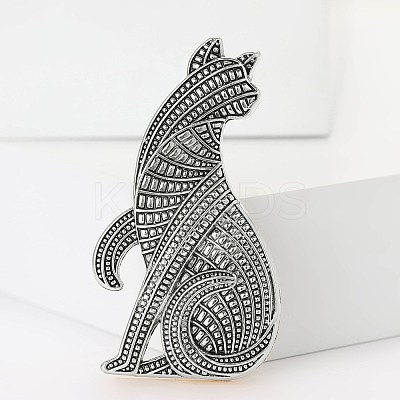Persian Cat Alloy Brooches JEWB-Q004-03AS-1