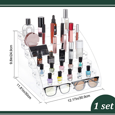 7-Tier Transparent Acrylic Nail Polish Organizer ODIS-WH0329-42B-1